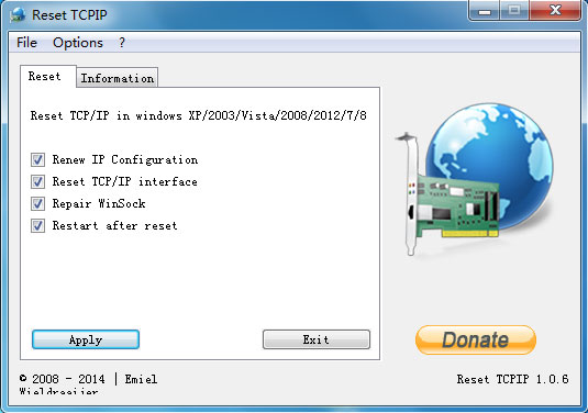TCP/IP重置工具(Reset