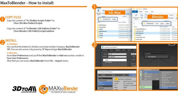 MaxToBlender(Max和Blender互导插件)