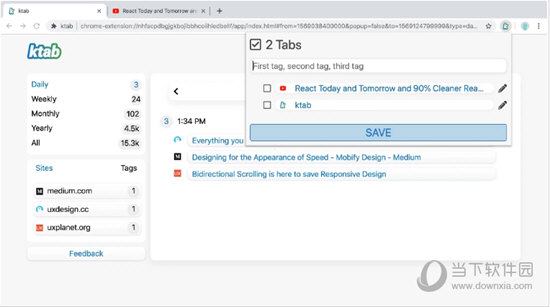 Ktab(Chrome标签页收藏整理插件)